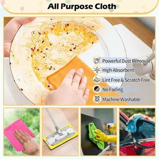 20 Pack Microfiber Cleaning Cloths in 5 Colours thumbnail 2