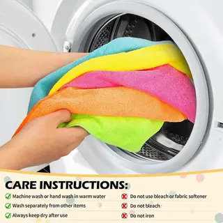 20 Pack Microfiber Cleaning Cloths in 5 Colours thumbnail 3
