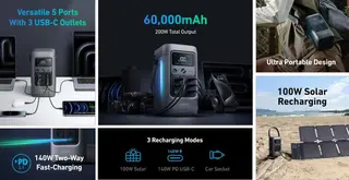 Anker SOLIX C200 DC Solar Generator with 60W Solar Panel thumbnail 3