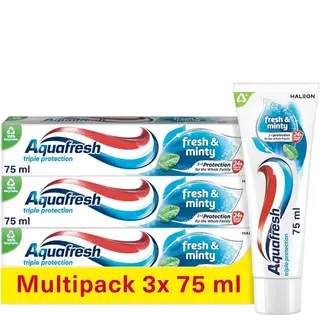 Aquafresh Triple Protection Fresh & Minty Toothpaste 3-Pack 3x75ml thumbnail 1