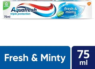 Aquafresh Triple Protection Fresh & Minty Toothpaste Pack of 5 x 75ml thumbnail 2