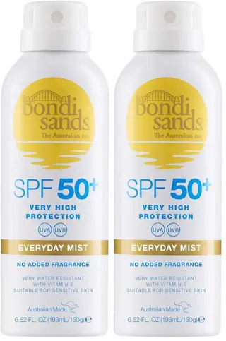 Bondi Sands Fragrance Free SPF 50 Sunscreen Aerosol Mist Twin Pack thumbnail 1