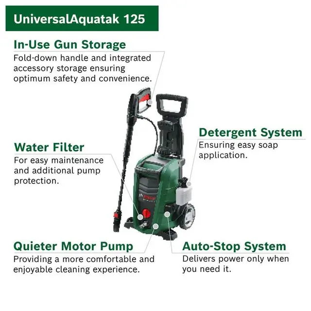 Bosch UniversalAquatak 125 Pressure Washer 1500W 125 bar photo 2