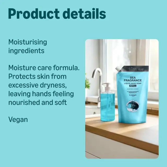 by Amazon Sea Fragrance Hand Soap Refill 2 x 1 Litre photo 2