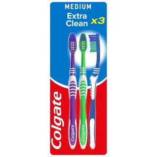 Colgate Extra Clean Medium Manual Toothbrush Multipack 9 Pack thumbnail 2