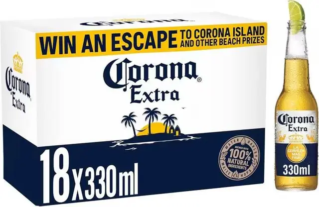Corona Extra Mexican Lager Beer 18 x 330ml Bottles