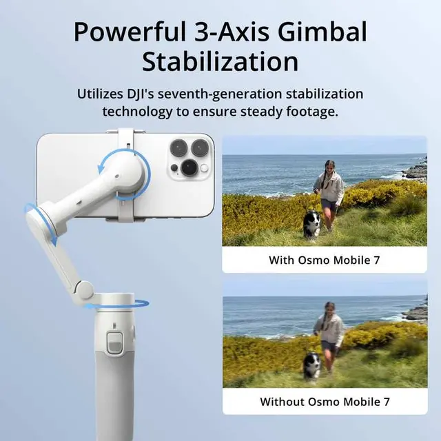 DJI Osmo Mobile 7 3-Axis Phone Gimbal with Built-in Tripod photo 2
