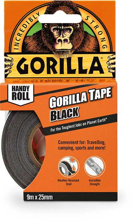 Gorilla Tape Handy Roll Black 9 m, Discount Applied at Checkout