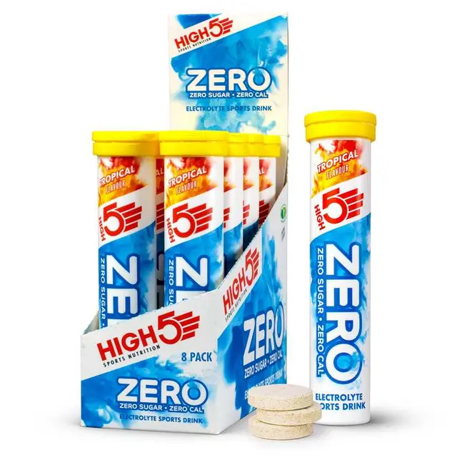 HIGH5 Zero Electrolyte Tablets Tropical 160 Tablets Pack of 8