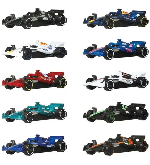 Hot Wheels Formula 1 1:64 Die-Cast Cars 10 Pack and Hot Wheels 1:64 Ferrari Die-Cast Cars 5 Pack photo 2