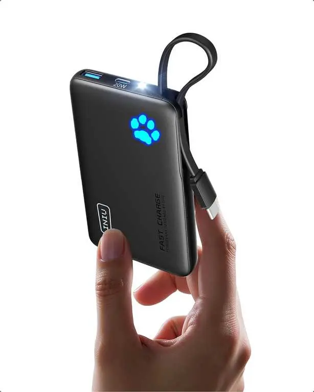 INIU 10000mAh 20W Fast Charging Power Bank with USB C Cable, 4-Pack photo 2