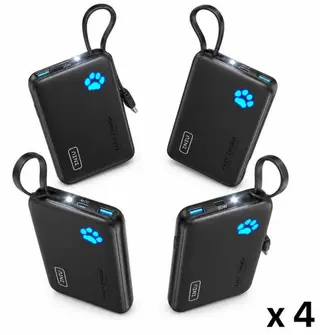 INIU 10000mAh 20W Fast Charging Power Bank with USB C Cable, 4-Pack thumbnail 1