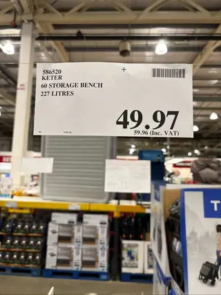 Keter 227L Rosewood Storage Bench at Costco Derby thumbnail 2