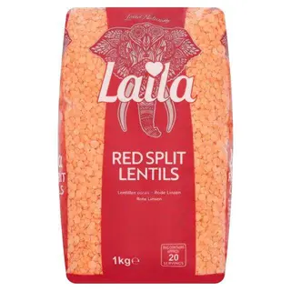 Laila Red Split Lentils 1kg, Chana Dal, Mung Dal, Kidney Beans and More at Sainsbury's thumbnail 1