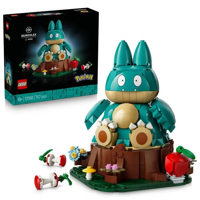 LEGO Pokémon Munchlax 72150 and Arcanine 72160 Buildable Figures