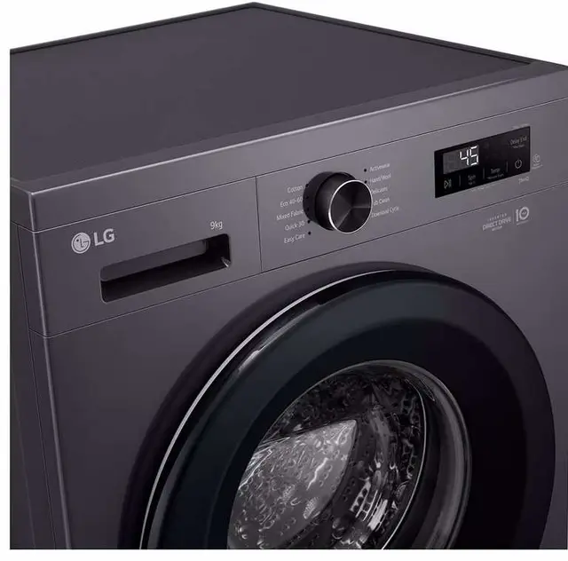 LG 9kg Inverter Direct Drive 1400rpm Steam Washing Machine in Grey or Black with 5 Year Warranty photo 2