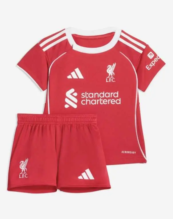 Liverpool FC adidas 25/26 Mini Kids Football Kit Home, Away or Goalkeeper