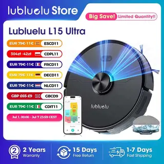 Lubluelu L15 Ultra Robot Vacuum and Mop with 5500Pa Suction and Add-On Item thumbnail 2