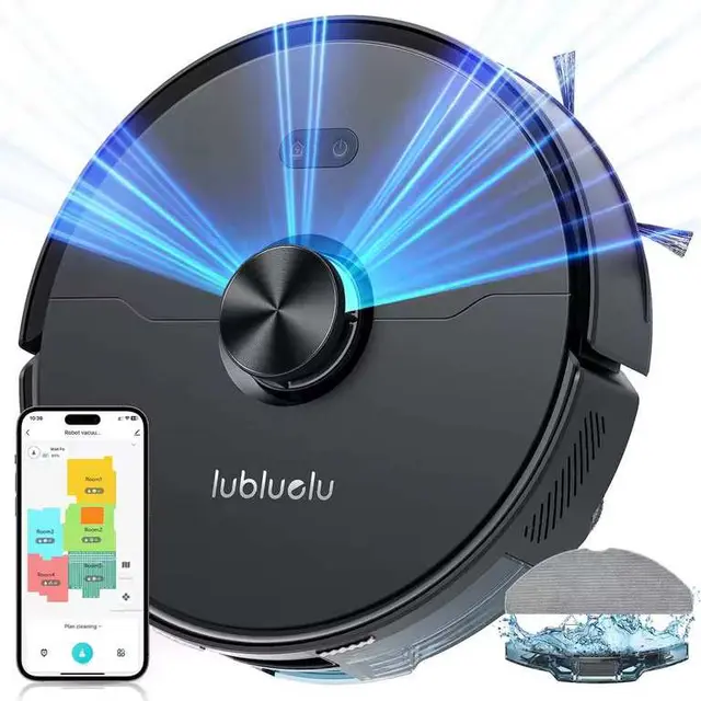 Lubluelu L15 Ultra Robot Vacuum and Mop with 5500Pa Suction and Add-On Item