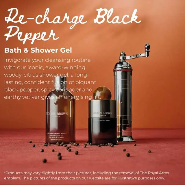 Molton Brown Re-Charge Black Pepper Bath & Shower Gel 300ml photo 2