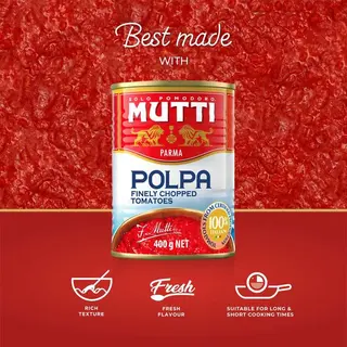 Mutti Finely Chopped Tomatoes 12 x 400g thumbnail 2