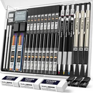 Nicpro 35 Piece Mechanical Pencil Art Set