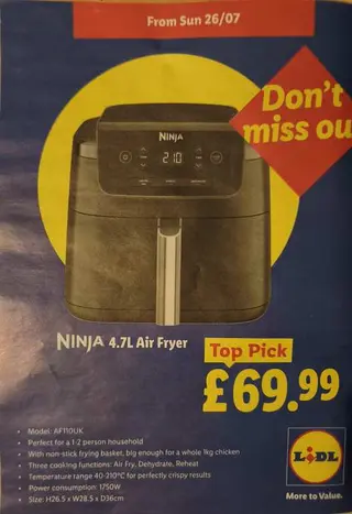 Ninja AF110UK 4.7L Air Fryer thumbnail 2