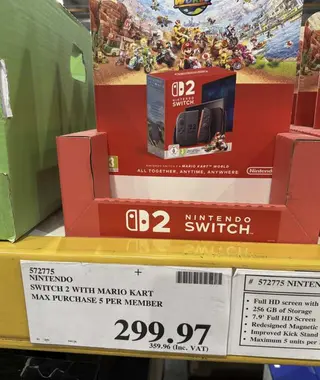 Nintendo Switch 2 Mariokart World Bundle at Costco Leicester thumbnail 2