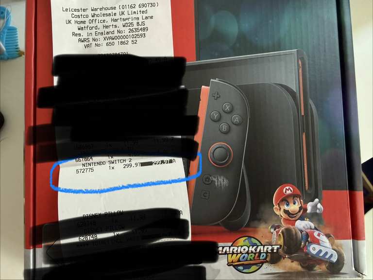 Nintendo Switch 2 Mariokart World Bundle at Costco Leicester photo 3