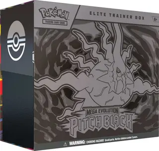 Pokémon TCG Mega Evolution Pitch Black Elite Trainer Box with Promo, 9 Packs, Accessories