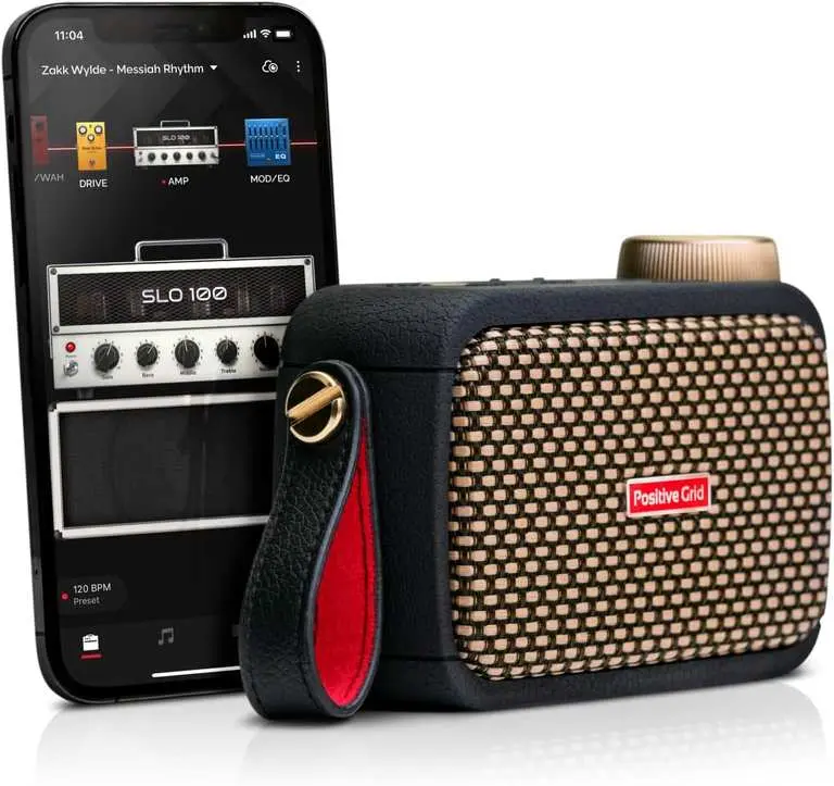 Positive Grid Spark GO 5W Smart Guitar Amp, Black/Pearl