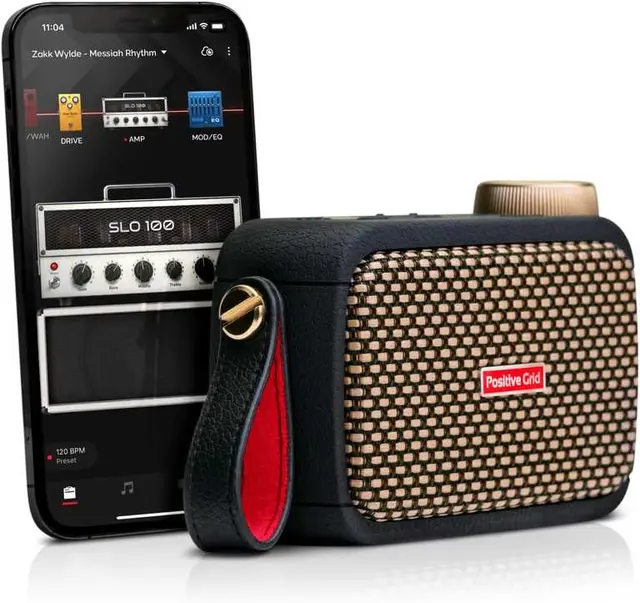 Positive Grid Spark GO 5W Smart Guitar Amp, Black/Pearl
