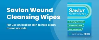 Savlon Wound Cleansing Wipes Alcohol Free 10 Pack thumbnail 2