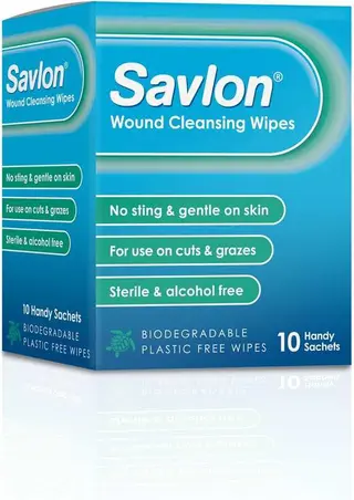 Savlon Wound Cleansing Wipes Alcohol Free 10 Pack