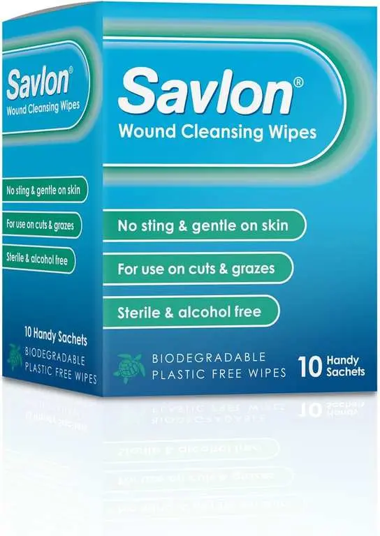Savlon Wound Cleansing Wipes Alcohol Free 10 Pack
