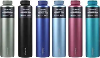 Sistema Hydrate 280ml Stainless Steel Water Bottle, Double Wall Vacuum Insulated, Assorted Colours thumbnail 2
