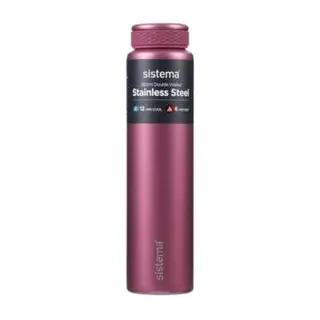 Sistema Hydrate 280ml Stainless Steel Water Bottle, Double Wall Vacuum Insulated, Assorted Colours thumbnail 3