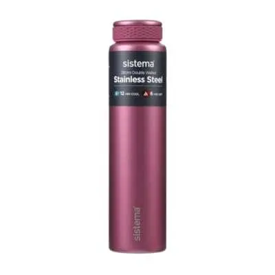 Sistema Hydrate 280ml Stainless Steel Water Bottle, Double Wall Vacuum Insulated, Assorted Colours photo 3