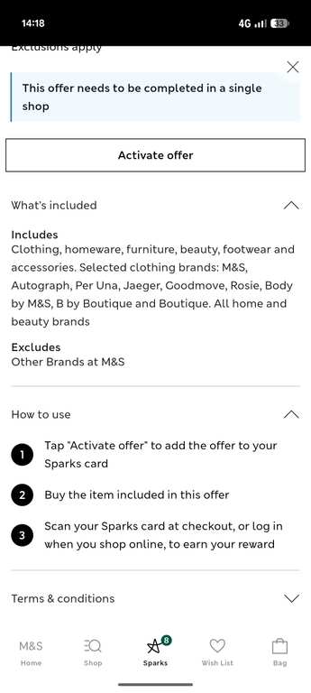 Sparks Card Offer: Get a £10 Reward on a £30 Spend Across Fashion, Home and Beauty photo 3