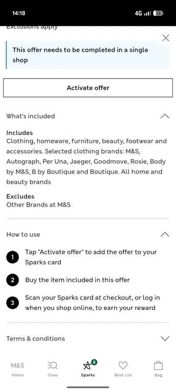 Sparks Card Offer: Get a £10 Reward on a £30 Spend Across Fashion, Home and Beauty photo 3