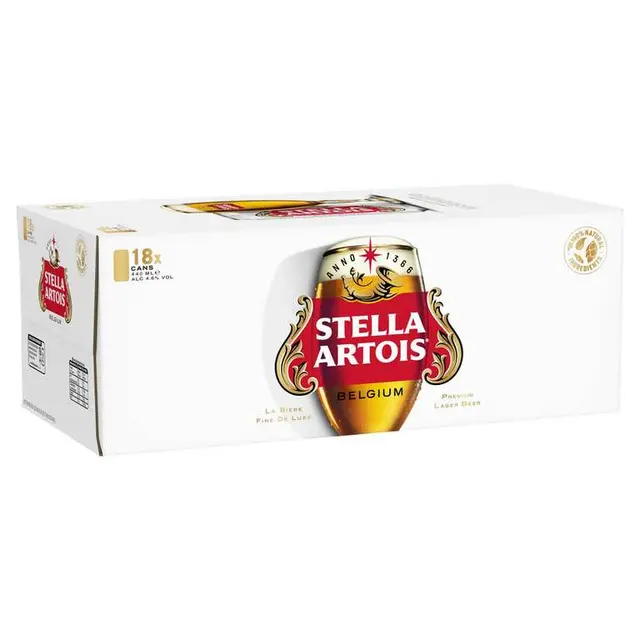 Stella Artois Premium Lager 18 x 440ml Cans