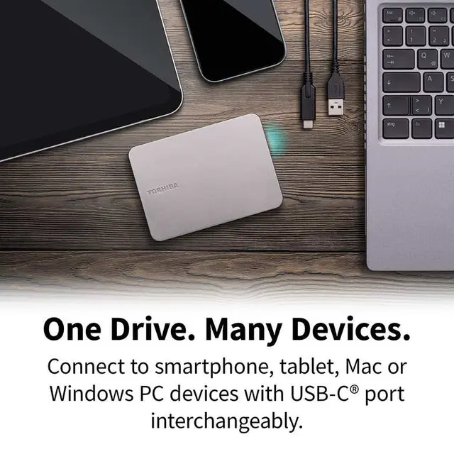 Toshiba Canvio Flex 4TB Portable 2.5-Inch External Hard Drive for Mac, Windows, Smartphone and Tablet photo 2