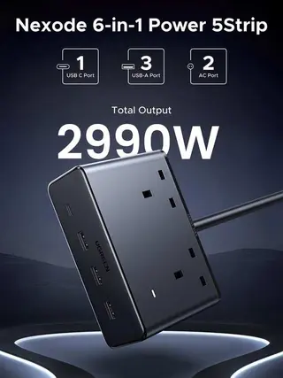 UGREEN 2-Way Cube Extension Lead with 4 USB Slots thumbnail 2