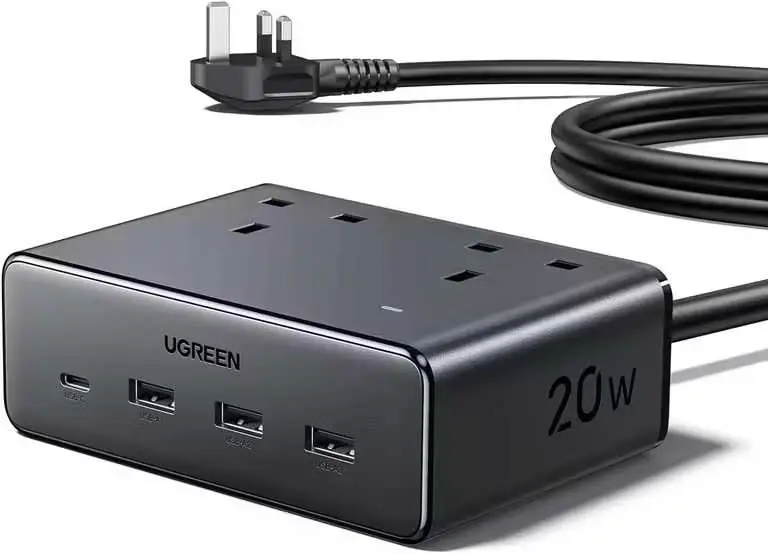 UGREEN 2-Way Cube Extension Lead with 4 USB Slots