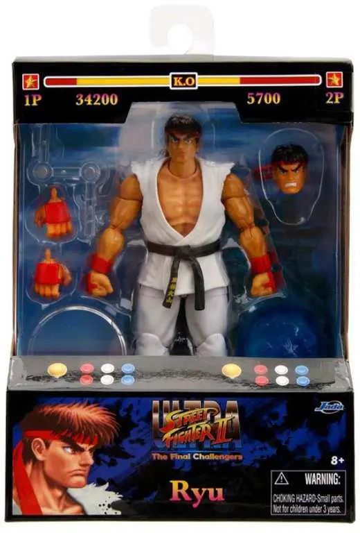 Ultra Street Fighter II 6 Inch Action Figures Ryu, Chun-Li, Fei Long