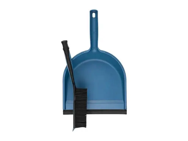 W5 Dustpan and Brush Set Blue with Silicone or Standard Bristles photo 2