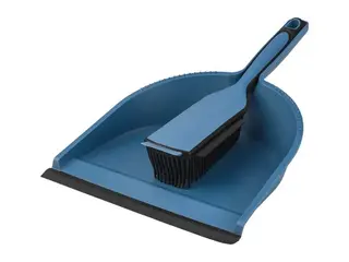 W5 Dustpan and Brush Set Blue with Silicone or Standard Bristles