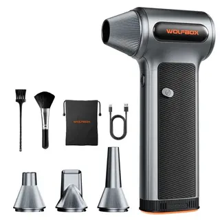 WOLFBOX MF200 Electric Air Duster 320g Wind Pressure, Rechargeable 3-Gear Brushless Motor