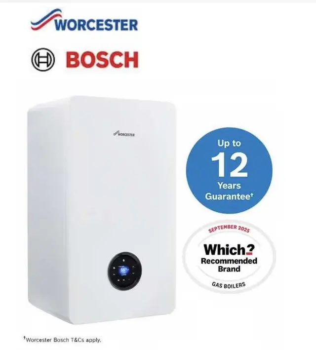 Worcester Bosch Greenstar 8000+ 32 kW Natural Gas Combi Boiler