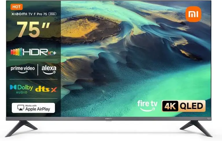Xiaomi TV F Pro 75 Inch 4K QLED Smart TV with Fire TV and 120Hz Game Boost